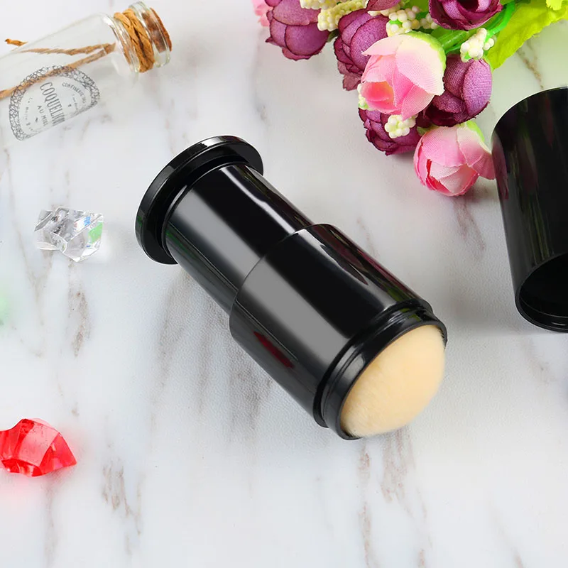 1pcs Black Retractable Makeup Brushes Big Powder Foundation Blusher Concealer Cream Kabuki Brush (11)