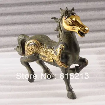 wang 0009 Gilding bronze horse with dragon phenix statue sculpture parcel gilt 7.5"
wang 0009 Gilding bronze horse with dragon phenix statue sculpture parcel gilt 7.5"