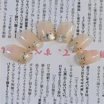 72pcs free glue Pre Design short Fake Nails French False Nails glitter line resin Nail Tips For Nail Art salon
72pcs free glue Pre Design short Fake Nails French False Nails glitter line resin Nail Tips For Nail Art salon