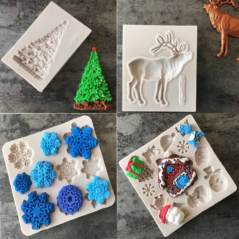 Christmas Tree Elk Snowflake Icicle Cake Molds Chocolate Moulds For The Baking Cake Tool DIY Sugarcraft Decoration Tool
Christmas Tree Elk Snowflake Icicle Cake Molds Chocolate Moulds For The Baking Cake Tool DIY Sugarcraft Decoration Tool