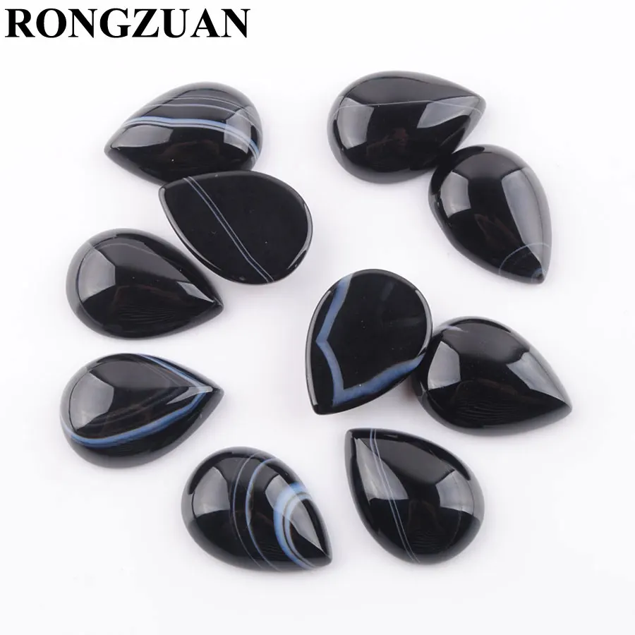 RONGZUAN Natural Stone Cabochon CAB Black Agates stone 13x18mm Teardrop Flat Back Beads No Drilled hole Jewelry 10pcs/lot TU3289
RONGZUAN Natural Stone Cabochon CAB Black Agates stone 13x18mm Teardrop Flat Back Beads No Drilled hole Jewelry 10pcs/lot TU3289