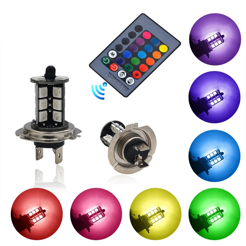 SKYJOYCE 1 Set Car H1 H3 H4 H7 H8/H11 9005/HB3 9006/HB4 RGB LED With Remote Control Strobe LED Lamp multicolor led fog lamp drl
SKYJOYCE 1 Set Car H1 H3 H4 H7 H8/H11 9005/HB3 9006/HB4 RGB LED With Remote Control Strobe LED Lamp multicolor led fog lamp drl
