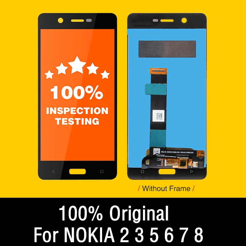 100% Original For Nokia 8 7 6 5 3 2 LCD Display Touch Panel Screen For Nokia 6 LCD Digitizer Replacement Repair Spare Parts Test
100% Original For Nokia 8 7 6 5 3 2 LCD Display Touch Panel Screen For Nokia 6 LCD Digitizer Replacement Repair Spare Parts Test