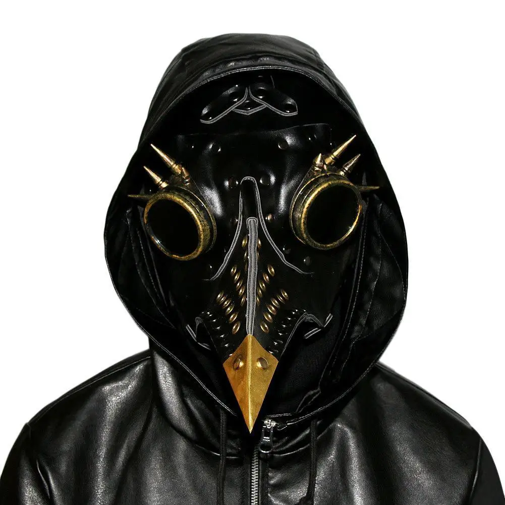 Unique Design Hand Made Leather Plague Doctor Death Mask Bird Beak Spike Steampunk Steam Punk Gothic Halloween Cosplay
Unique Design Hand Made Leather Plague Doctor Death Mask Bird Beak Spike Steampunk Steam Punk Gothic Halloween Cosplay