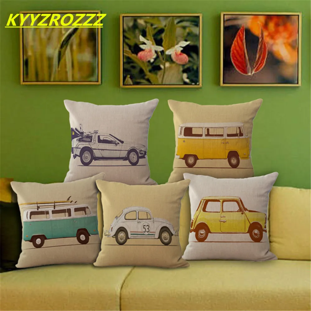 KYYZROZZZ Cushion Covers Nordic Retro Vintage Bus Car Flowers Cushion Cover Decorative Linen Pillow Case
KYYZROZZZ Cushion Covers Nordic Retro Vintage Bus Car Flowers Cushion Cover Decorative Linen Pillow Case
