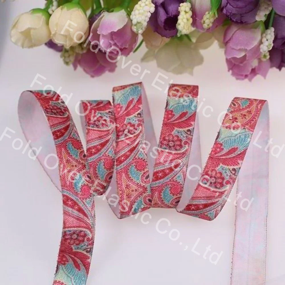 High quality Fold over elastic(Paisley) 5/8 inch, elastic FOE used for hair bands, headbands, elastic loops
High quality Fold over elastic(Paisley) 5/8 inch, elastic FOE used for hair bands, headbands, elastic loops