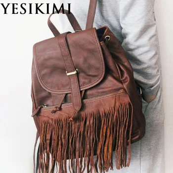 2018 New Genuine Leather Casual Women's Backpacks Vintage Backpack Tassel Hippie Girl's School Shoulder Bag Nature Cowhide
2018 New Genuine Leather Casual Women's Backpacks Vintage Backpack Tassel Hippie Girl's School Shoulder Bag Nature Cowhide