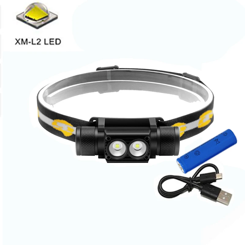 USB 2000Lumen 2x XM-L2 LED Headlight Lantern Light Head Torch Flashlight Headlamp For Outdoor Camping +18650 Battery +Cable
USB 2000Lumen 2x XM-L2 LED Headlight Lantern Light Head Torch Flashlight Headlamp For Outdoor Camping +18650 Battery +Cable