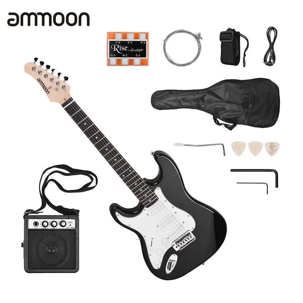 ammoon Electric Guitar Left Hand 21 Frets 6 String Paulownia Body Maple Neck Solid Wood with Speaker Pitch Pipe Guitar Bag Strap
ammoon Electric Guitar Left Hand 21 Frets 6 String Paulownia Body Maple Neck Solid Wood with Speaker Pitch Pipe Guitar Bag Strap