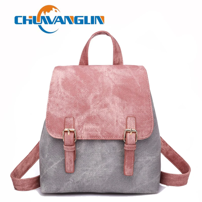 Школьные ранцы в студенческом стиле Chuwanglin кожаные рюкзаки женская модная