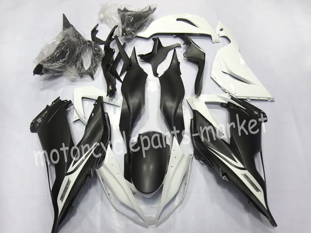 Матовый черный w/Белый ABS пластиковый инжектор обтекатель кузова для Kawasaki Ninja ZX-6R