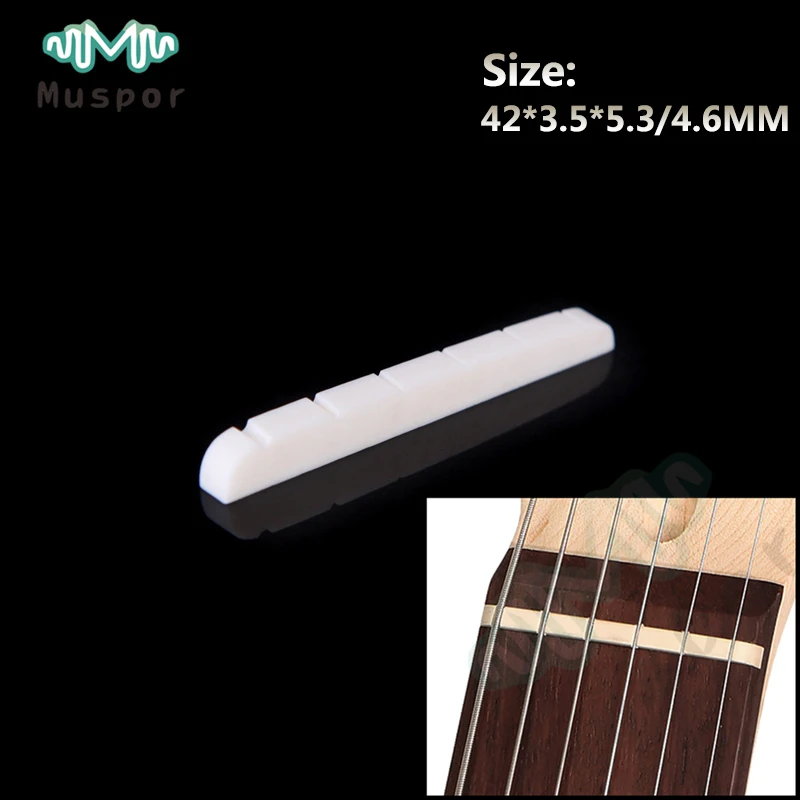 42mm Bone Nut For 6 Strings Electric Guitar Strat Stratocaster Tele ST TL 42*3.5*5.3/4.6MM
42mm Bone Nut For 6 Strings Electric Guitar Strat Stratocaster Tele ST TL 42*3.5*5.3/4.6MM