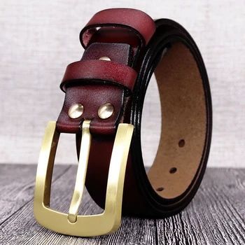 2020 Casual Luxury Belt Men's Belts Solid Copper Pin Buckles Genuine leather strap Belts for Men jean high quality Belt B
2020 Casual Luxury Belt Men's Belts Solid Copper Pin Buckles Genuine leather strap Belts for Men jean high quality Belt B
