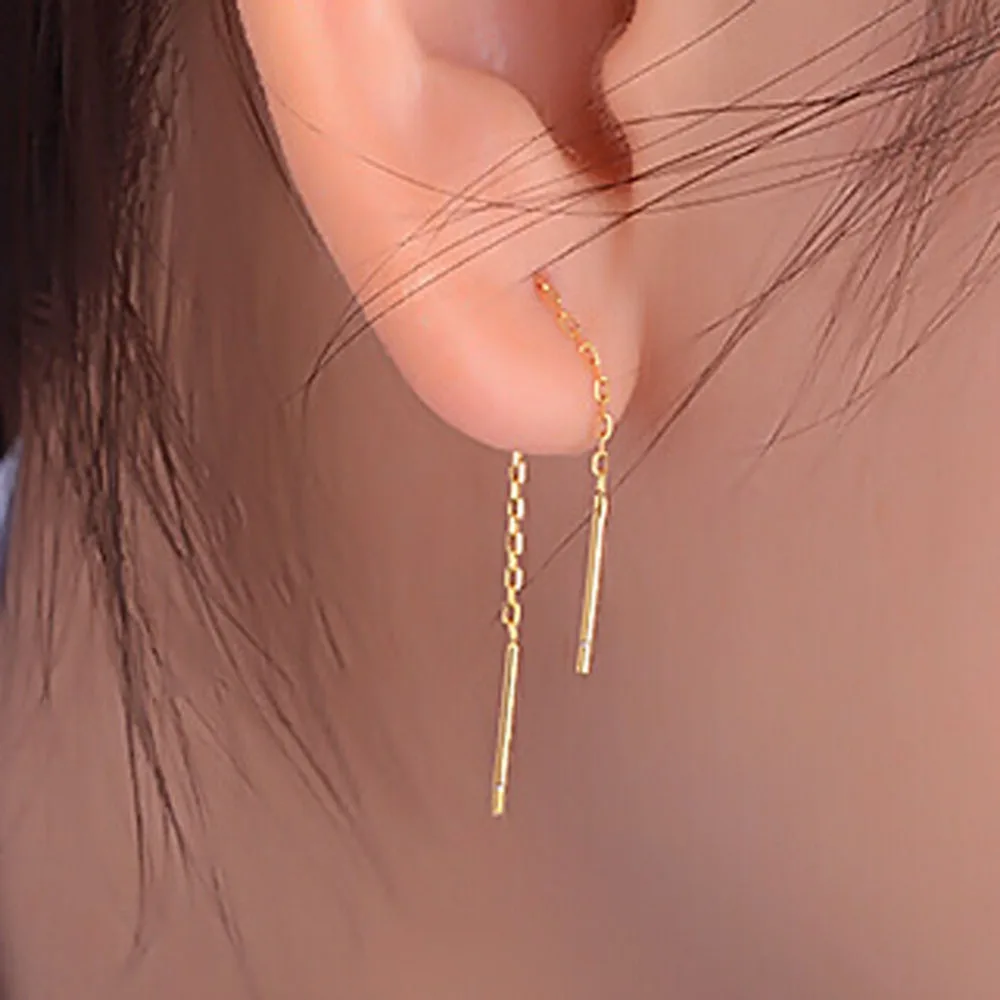 1pair Rose Gold Silver Color Hanging Chain Earrings Tassel Ear Line Jewelry Ladies Fashion Earring
1pair Rose Gold Silver Color Hanging Chain Earrings Tassel Ear Line Jewelry Ladies Fashion Earring