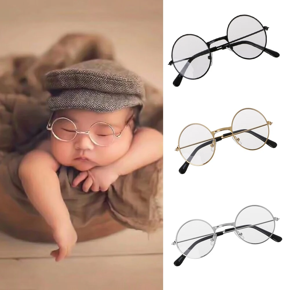S-TROUBLE Newborn Baby Girl Boy Flat Glasses Photography Props Gentleman Studio Shoot