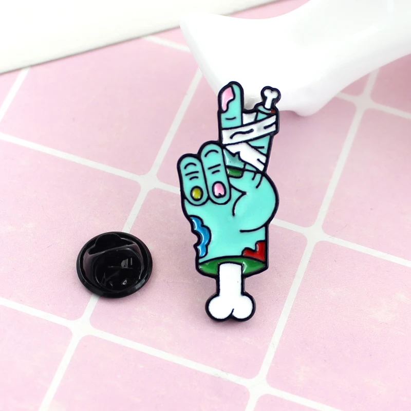 Skeketon Hand In Victory Pose Shape Brooch Broken Blue Hand Pins Cute And Romantic Style Best Gift For Friend Personality Gift
Skeketon Hand In Victory Pose Shape Brooch Broken Blue Hand Pins Cute And Romantic Style Best Gift For Friend Personality Gift