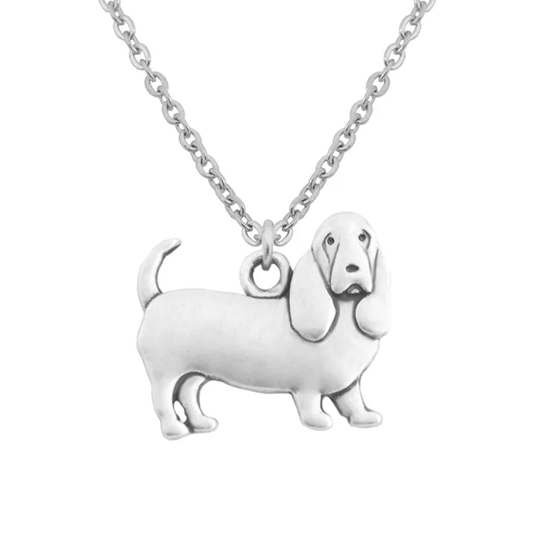 Vintage Silver Stainless Steel Long Chains Basset Hound Pendant Kolye Dog Charms Statement Necklace Collier Femme Bijoux Jewelry
Vintage Silver Stainless Steel Long Chains Basset Hound Pendant Kolye Dog Charms Statement Necklace Collier Femme Bijoux Jewelry