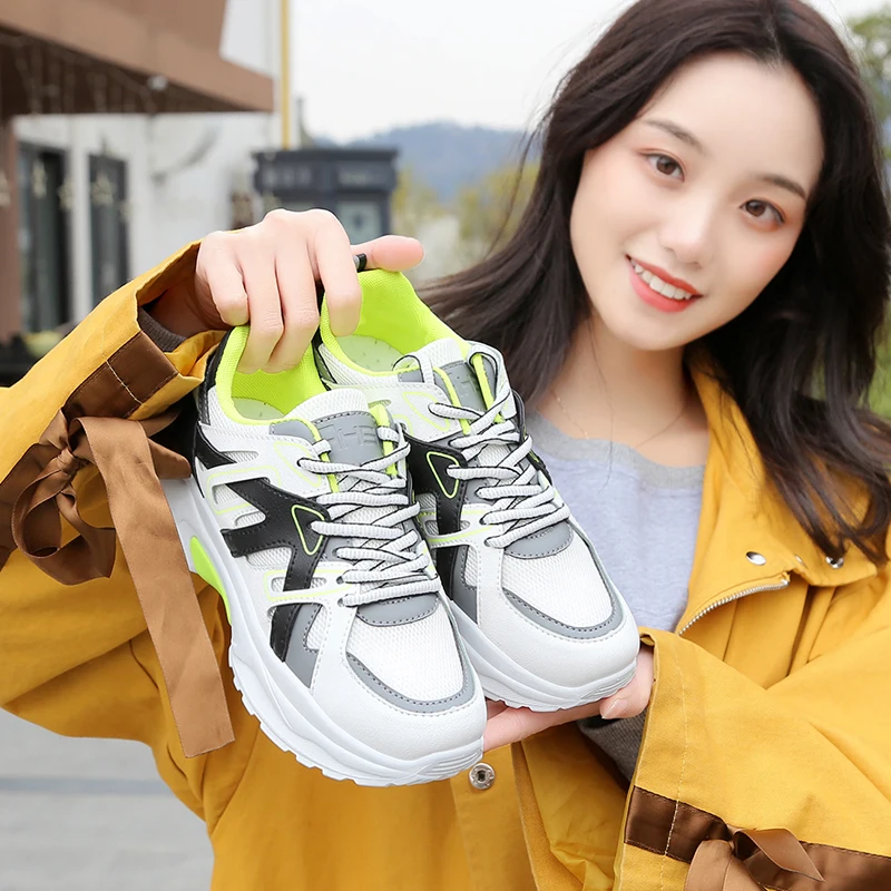 Basket Femme 2019 Spring Autumn Women Mesh Breathable Vulcanized Shoes Ladies Platform Sneakers Lace-up Casual Zapatos De Mujer
Basket Femme 2019 Spring Autumn Women Mesh Breathable Vulcanized Shoes Ladies Platform Sneakers Lace-up Casual Zapatos De Mujer