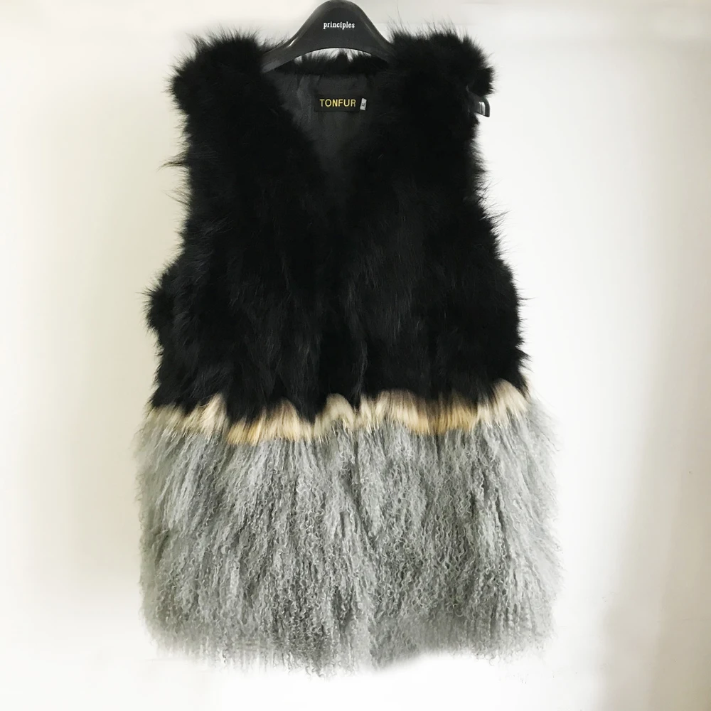 New Arrival Real Raccoon Fur Vest patchwork Genuine Natural Mongolia Sheep Fur Gilet for women winter spring tbsr461
New Arrival Real Raccoon Fur Vest patchwork Genuine Natural Mongolia Sheep Fur Gilet for women winter spring tbsr461
