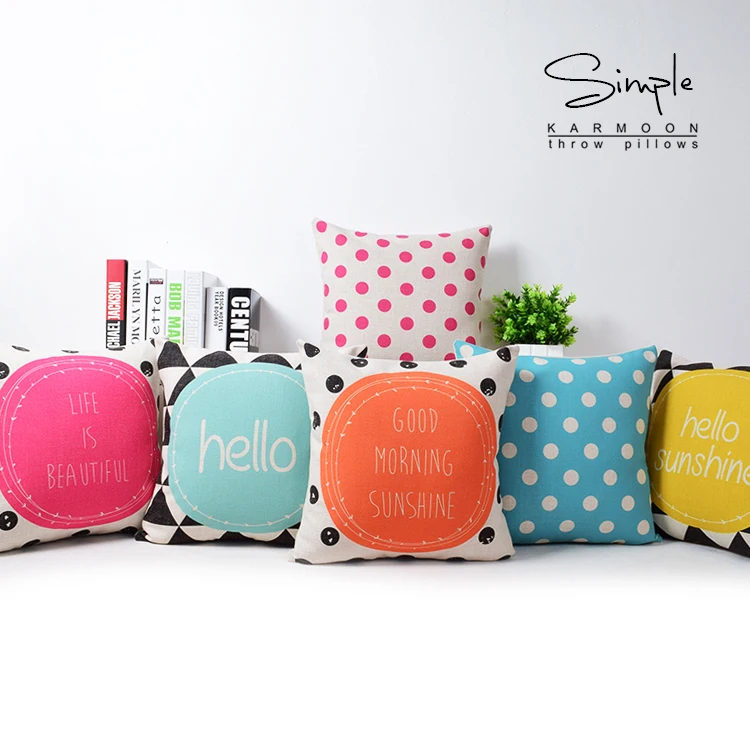 Summer Style Colorful Sunshine Polka Dot Cushion Cover Pillow Case Decorative Sofa Throw Linen Cotton Cushions Pillows Covers
Summer Style Colorful Sunshine Polka Dot Cushion Cover Pillow Case Decorative Sofa Throw Linen Cotton Cushions Pillows Covers