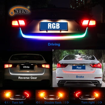 OKEEN LED Trunk Strip Lighting Rear Tail light RGB Dynamic tailgate LED strip Yellow Turn Signal light 12V led car styling 120cm
OKEEN LED Trunk Strip Lighting Rear Tail light RGB Dynamic tailgate LED strip Yellow Turn Signal light 12V led car styling 120cm