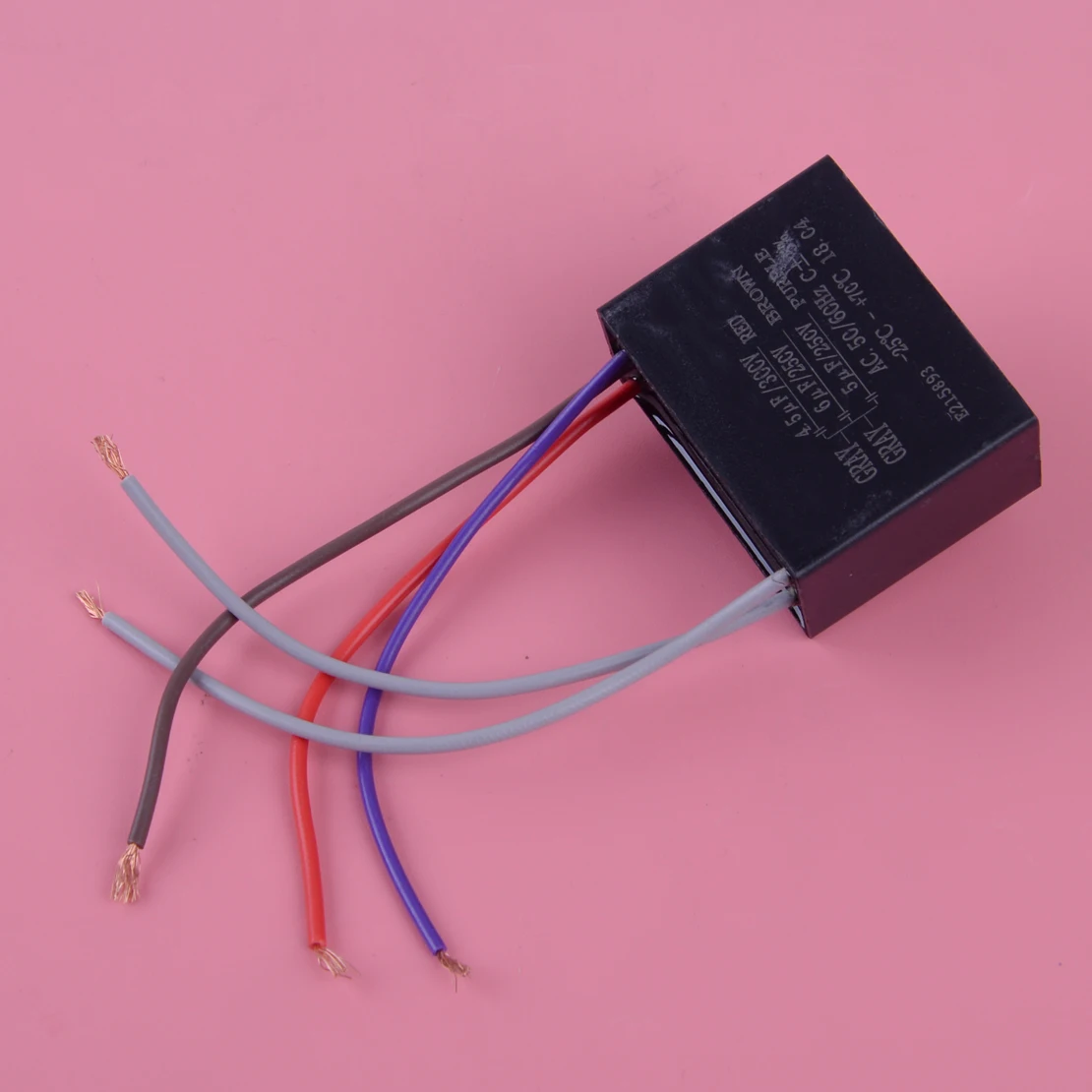 LETAOSK 1Pc Plastic Ceiling Fan Capacitor CBB61 4.5uf + 6uf + 5uf 5 WIRE 250V-300V AC
LETAOSK 1Pc Plastic Ceiling Fan Capacitor CBB61 4.5uf + 6uf + 5uf 5 WIRE 250V-300V AC