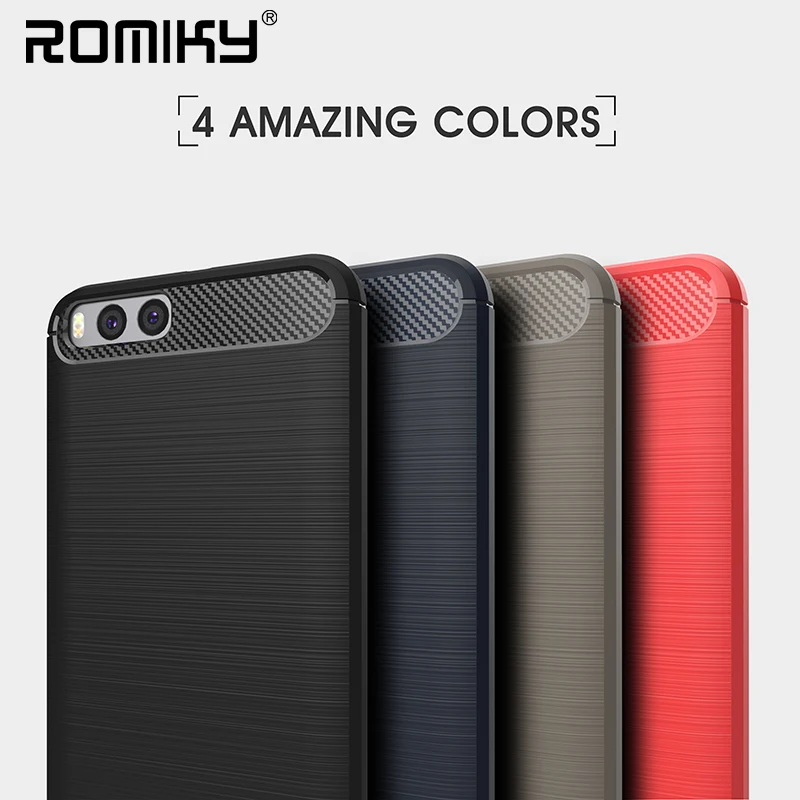100PCS Romiky For Xiaomi Mi6 Mi5 Mi5s Plus Brushed Silicone Case Cover Housing Redmi Note 3 4x 4 Pro Prime Soft TPU |