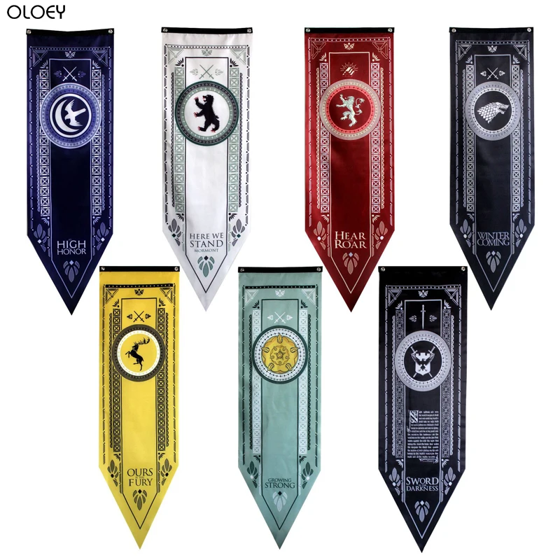 Home Decor Game of Thrones Banner Flag Stark & Tully & Targaryen and Lannister and Baratheon & Martell & Bolton Flag Hanging
Home Decor Game of Thrones Banner Flag Stark & Tully & Targaryen and Lannister and Baratheon & Martell & Bolton Flag Hanging