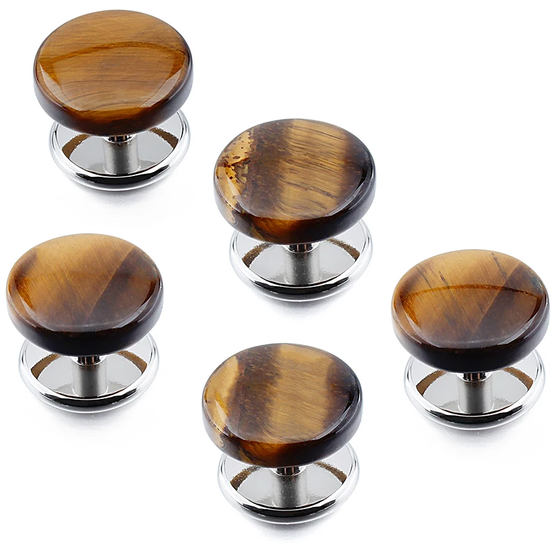 5 pcs Tiger's Eye Stone Tuxedo Studs Fashion Men's Wedding Jewelry Cufflink Stud For Groomsmen
5 pcs Tiger's Eye Stone Tuxedo Studs Fashion Men's Wedding Jewelry Cufflink Stud For Groomsmen