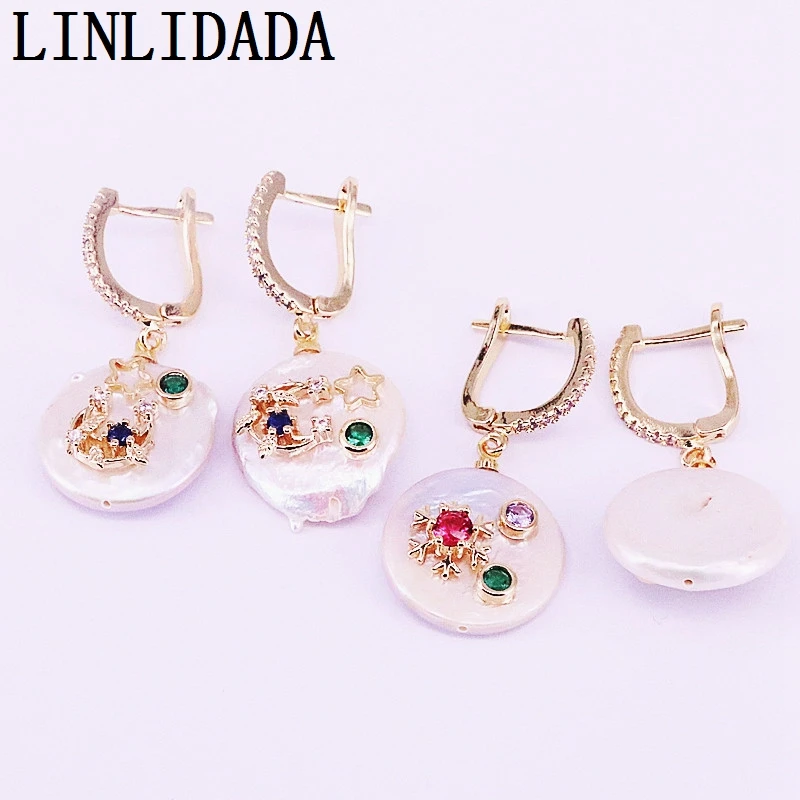 4Pairs Fashion Freshwater Pearl Micro Paved CZ Gold Jewelry Dangle Earrings For Women Girls
4Pairs Fashion Freshwater Pearl Micro Paved CZ Gold Jewelry Dangle Earrings For Women Girls