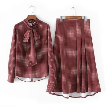 Set female 2018 summer new style fashion long-sleeved shirt + high waist wave A word elegant two-piece set leisure setset
Set female 2018 summer new style fashion long-sleeved shirt + high waist wave A word elegant two-piece set leisure setset