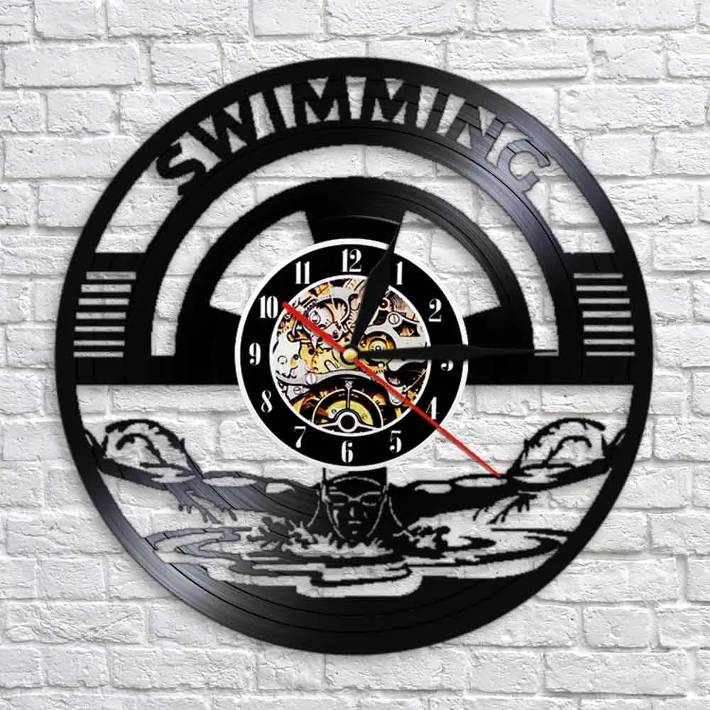 Music Vinyl Record Wall Clock Handmade Artwork Swimming Sport Themed Decorative 3D Time Clock Modern Design Home Decor
Music Vinyl Record Wall Clock Handmade Artwork Swimming Sport Themed Decorative 3D Time Clock Modern Design Home Decor