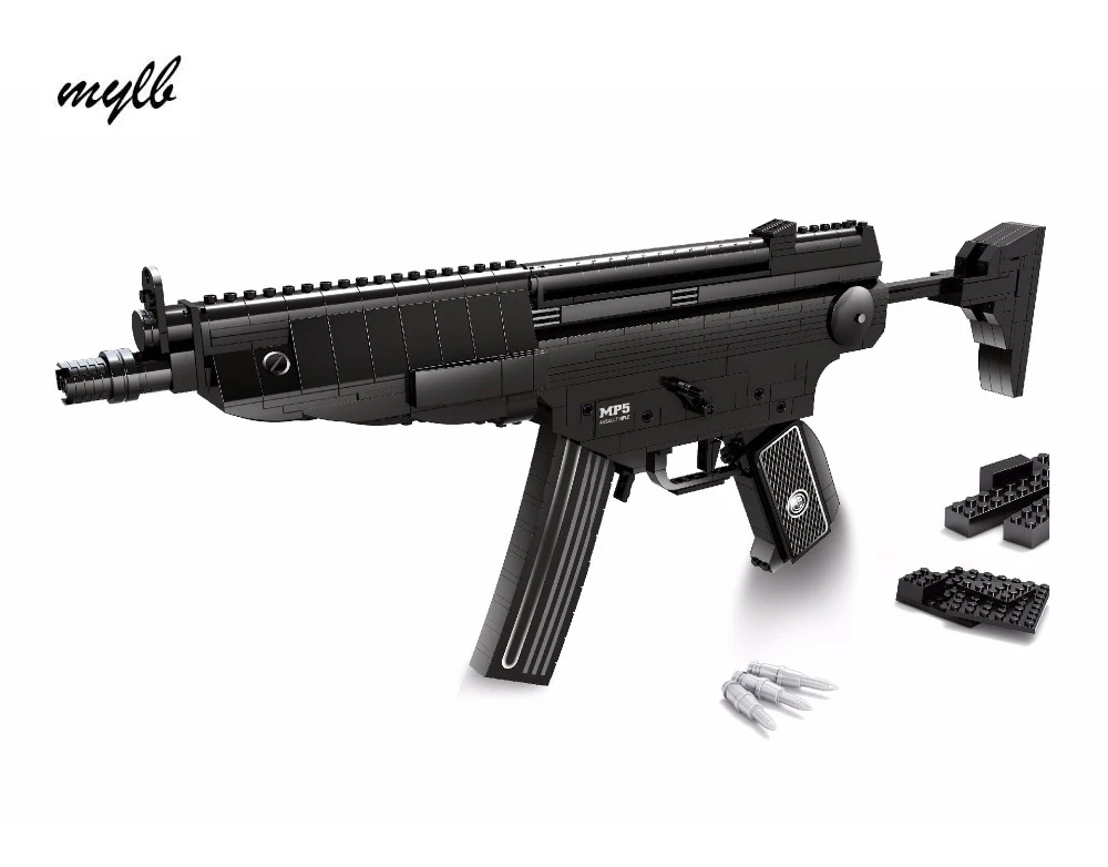 mylb New Arms series the Heckler & Koch MP5 Submachine gun Model Building Blocks Classic children Toys compatible with DIY
mylb New Arms series the Heckler & Koch MP5 Submachine gun Model Building Blocks Classic children Toys compatible with DIY