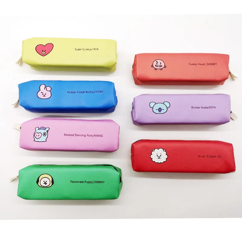 Kpop PU Leather Pencil Pen Case Creative Coin Purses Bag Cosmetic Chimmy Tata RJ COOKY JUNGKOOK SHOOKY JIMIN HF081 
Kpop PU Leather Pencil Pen Case Creative Coin Purses Bag Cosmetic Chimmy Tata RJ COOKY JUNGKOOK SHOOKY JIMIN HF081