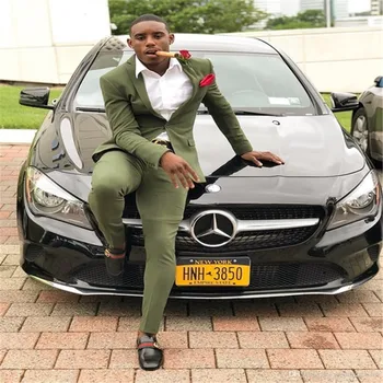 Custom Mens Suits Olive Green Slim Fit Two Pieces Groomsmen Wedding Tuxedos For Men Peaked Lapel Formal Prom Suit (Jacket+Pants)
Custom Mens Suits Olive Green Slim Fit Two Pieces Groomsmen Wedding Tuxedos For Men Peaked Lapel Formal Prom Suit (Jacket+Pants)