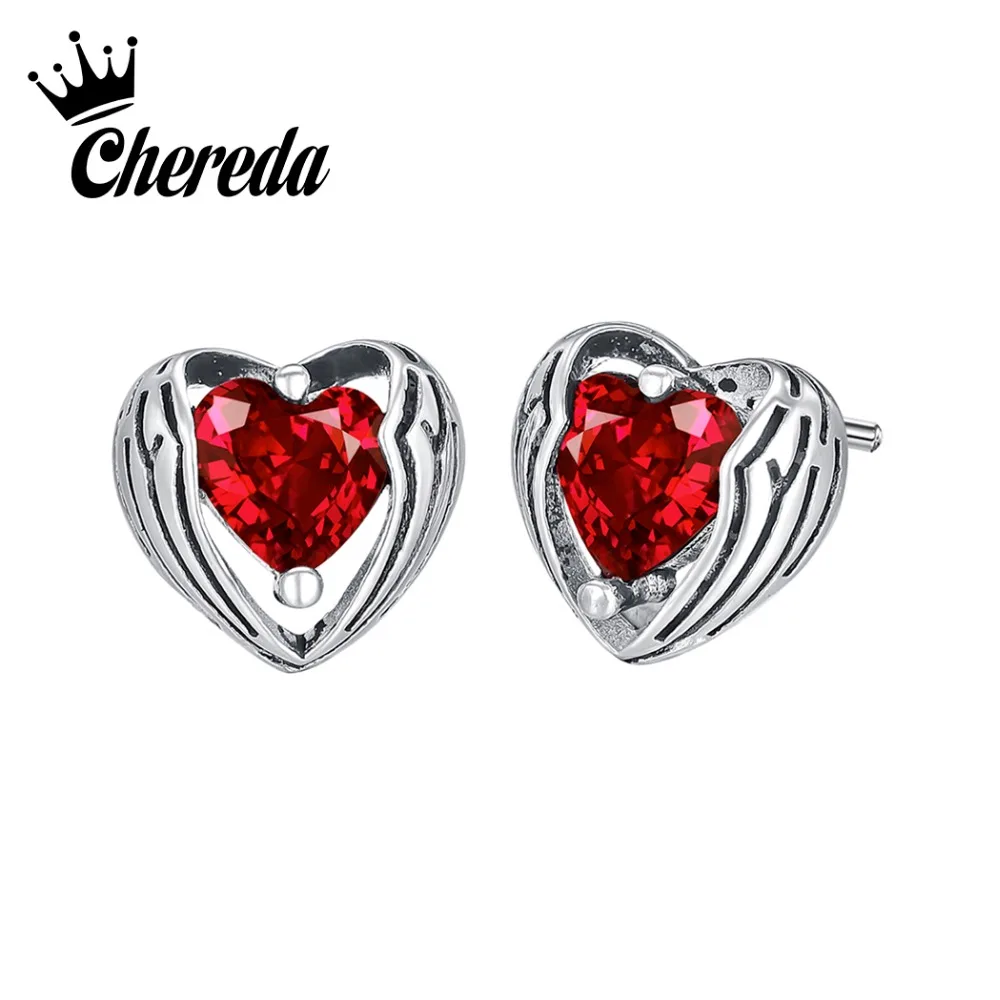Chereda Korean Silver Heart Small Stud Earring for Women Temperament Personality Earrings Red Color Crystal Jewelry
Chereda Korean Silver Heart Small Stud Earring for Women Temperament Personality Earrings Red Color Crystal Jewelry