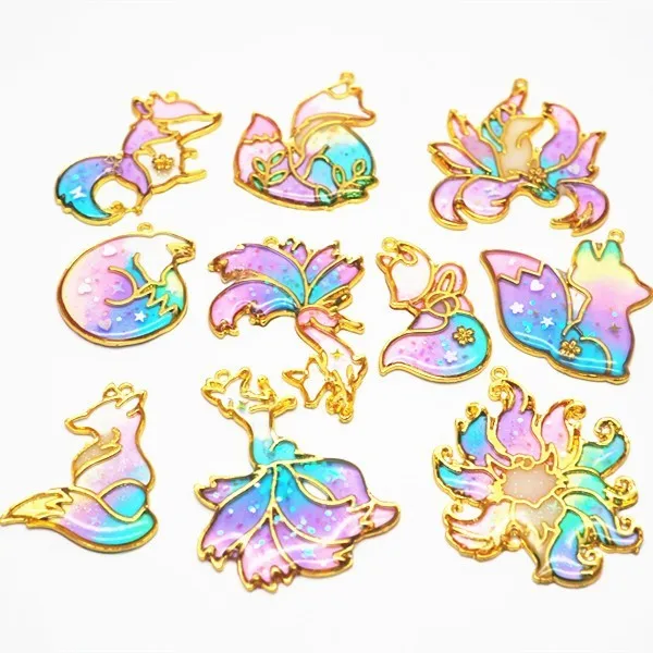 10 style little foxes Metal Frame Pendant Gold Charm Bezel Setting Cabochon Setting UV Resin Charm Jewelry Making Findings
10 style little foxes Metal Frame Pendant Gold Charm Bezel Setting Cabochon Setting UV Resin Charm Jewelry Making Findings