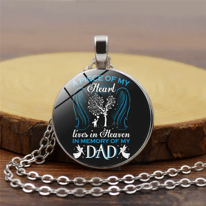 Necklace A Piece of My Heart Lives In Heaven In Memory of My Dad Photo Tibet Silver Cabochon Glass Pendant Chain Necklace
Necklace A Piece of My Heart Lives In Heaven In Memory of My Dad Photo Tibet Silver Cabochon Glass Pendant Chain Necklace
