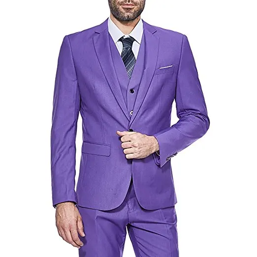 Mens Purple Slim Fit 3 Piece Wedding Suit Notch Lapel Formal Business Casual Grooms Evening Blazer Dinner Suit Prom One Button
Mens Purple Slim Fit 3 Piece Wedding Suit Notch Lapel Formal Business Casual Grooms Evening Blazer Dinner Suit Prom One Button