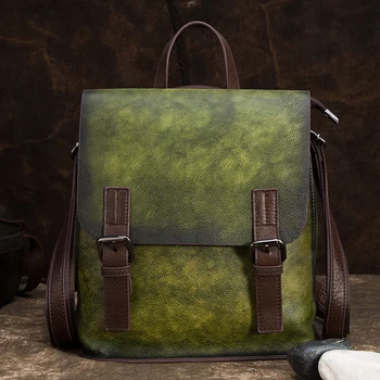 High Quality Natural Skin Daypack Knapsack Vintage Travel Bag Brush Color Genuine Leather Women Backpack Girls School Rucksack
High Quality Natural Skin Daypack Knapsack Vintage Travel Bag Brush Color Genuine Leather Women Backpack Girls School Rucksack