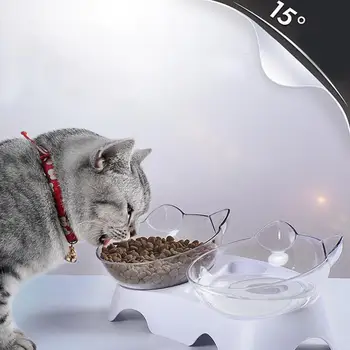 Pet Feeding Bowl Cat Ears Shaped Oblique Single/Double Bowls Spine Neck Protecting for Cat
Pet Feeding Bowl Cat Ears Shaped Oblique Single/Double Bowls Spine Neck Protecting for Cat
