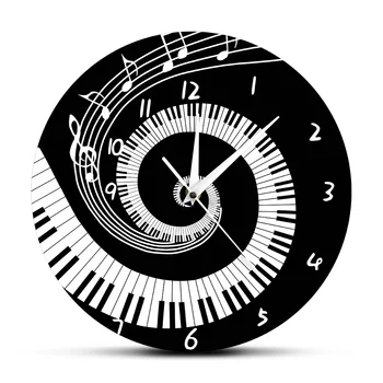 Elegant Piano Keys Black and White Modern Wall Clock Music Notes Wave Round Music Keyboard Wall Clock Music Lover Pianist Gift
Elegant Piano Keys Black and White Modern Wall Clock Music Notes Wave Round Music Keyboard Wall Clock Music Lover Pianist Gift