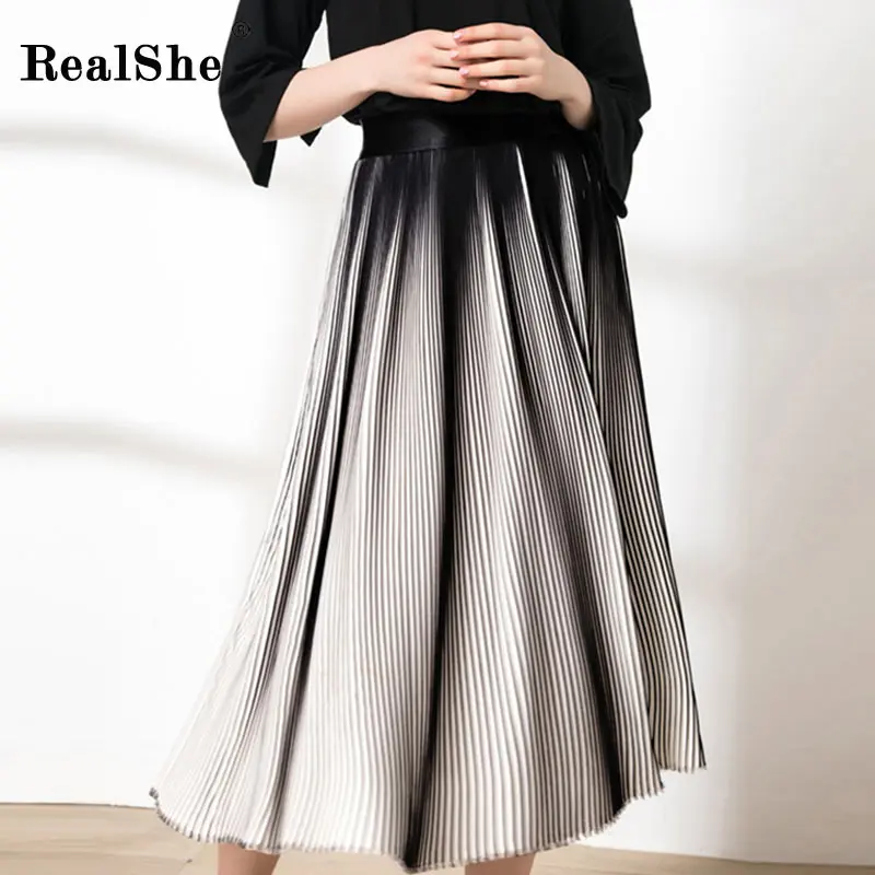 RealShe 2019 Women Long Pleated Skirt Patchwok Maxi Skirts Female Piano Pleated Skirt Woman Jupe Femme faldas jupe
RealShe 2019 Women Long Pleated Skirt Patchwok Maxi Skirts Female Piano Pleated Skirt Woman Jupe Femme faldas jupe
