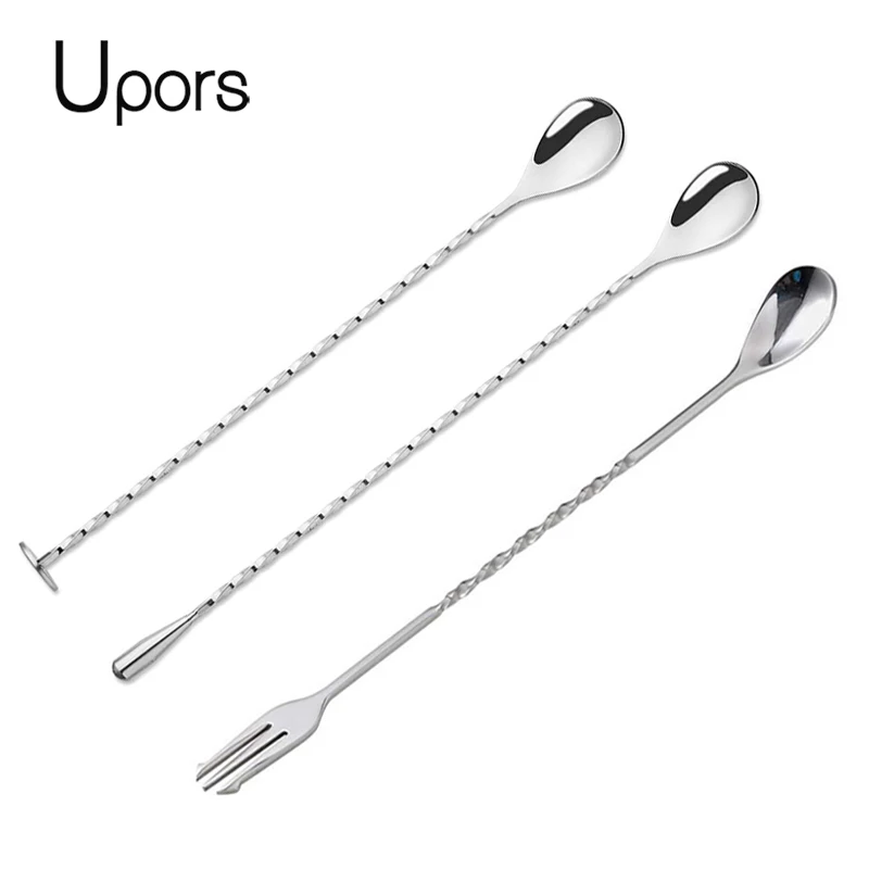 UPORS 10Pcs Bar Spoons Cocktail Shaker Mixing Spoon Stainless Steel Cocktail Spoon Muddler Bartender Tools Wholesale
UPORS 10Pcs Bar Spoons Cocktail Shaker Mixing Spoon Stainless Steel Cocktail Spoon Muddler Bartender Tools Wholesale
