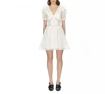 White Dress Top Quality Sexy Women Short Mini Puff Sleeve Hollow Out V-Neck Night CLub Party Dresses Elegant Dress
White Dress Top Quality Sexy Women Short Mini Puff Sleeve Hollow Out V-Neck Night CLub Party Dresses Elegant Dress