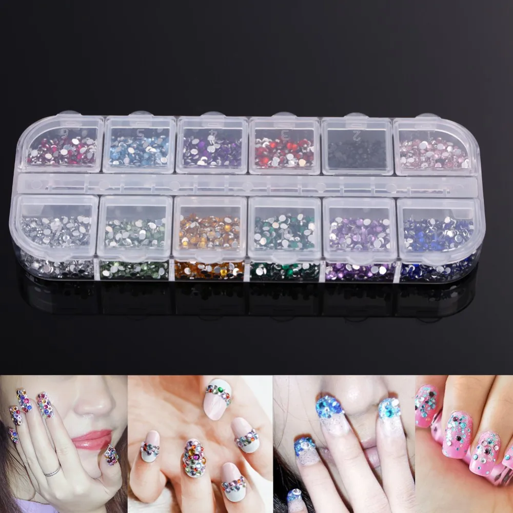 Nail Art Rhinestones,12colors one set Flatback Glitter Acrylic Strass UV Gel Nail Stones,DIY 3d Nail Decor Accessories Tools
Nail Art Rhinestones,12colors one set Flatback Glitter Acrylic Strass UV Gel Nail Stones,DIY 3d Nail Decor Accessories Tools