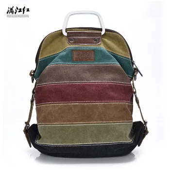 Cross-border special for 2018 new women's handbags Korean version of shoulder canvas women's color bar splicing capacity bag
Cross-border special for 2018 new women's handbags Korean version of shoulder canvas women's color bar splicing capacity bag