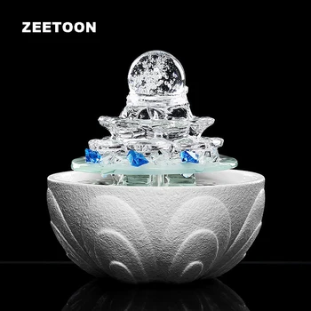 Clear Glass Lotus Crystal Ball Water Fountain Ceramic Pot Air Humidifier Desktop Feng Shui Ornaments LED Light Lucky Home Decor
Clear Glass Lotus Crystal Ball Water Fountain Ceramic Pot Air Humidifier Desktop Feng Shui Ornaments LED Light Lucky Home Decor