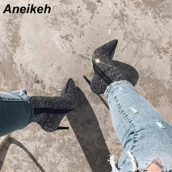 Aneikeh 2020 New Autumn Winter Glitter Shoes Woman Chelsea Boots Sexy Pointed Toe 11cm Thin High Heels Ankle Boots Women Silver
Aneikeh 2020 New Autumn Winter Glitter Shoes Woman Chelsea Boots Sexy Pointed Toe 11cm Thin High Heels Ankle Boots Women Silver