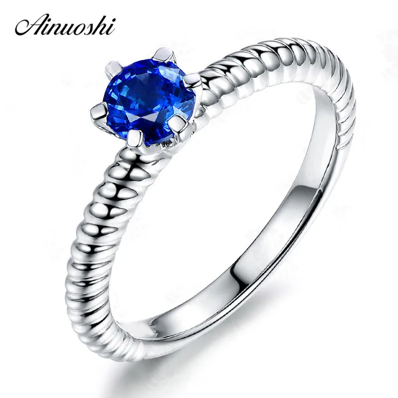 AINUOSHI Round Cut 6 Prongs Blue Sona Bridal Rings 925 Sterling Silver Solitire Rings Circle Women Anniversary Lovely Jewelry
AINUOSHI Round Cut 6 Prongs Blue Sona Bridal Rings 925 Sterling Silver Solitire Rings Circle Women Anniversary Lovely Jewelry